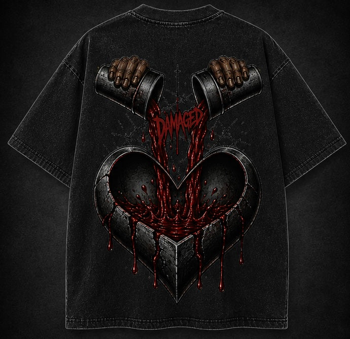 Damaged~"Bleeding Heart" Tee (Preorder)