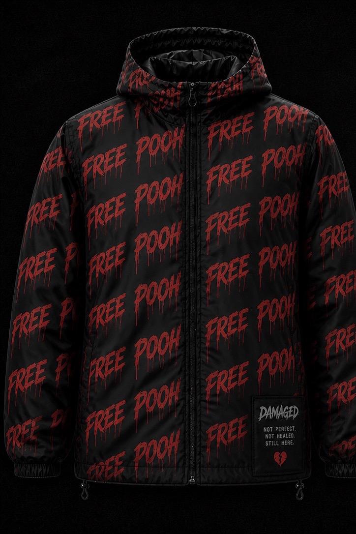 Damaged "Free Pooh" Windbreaker (Red Edition)